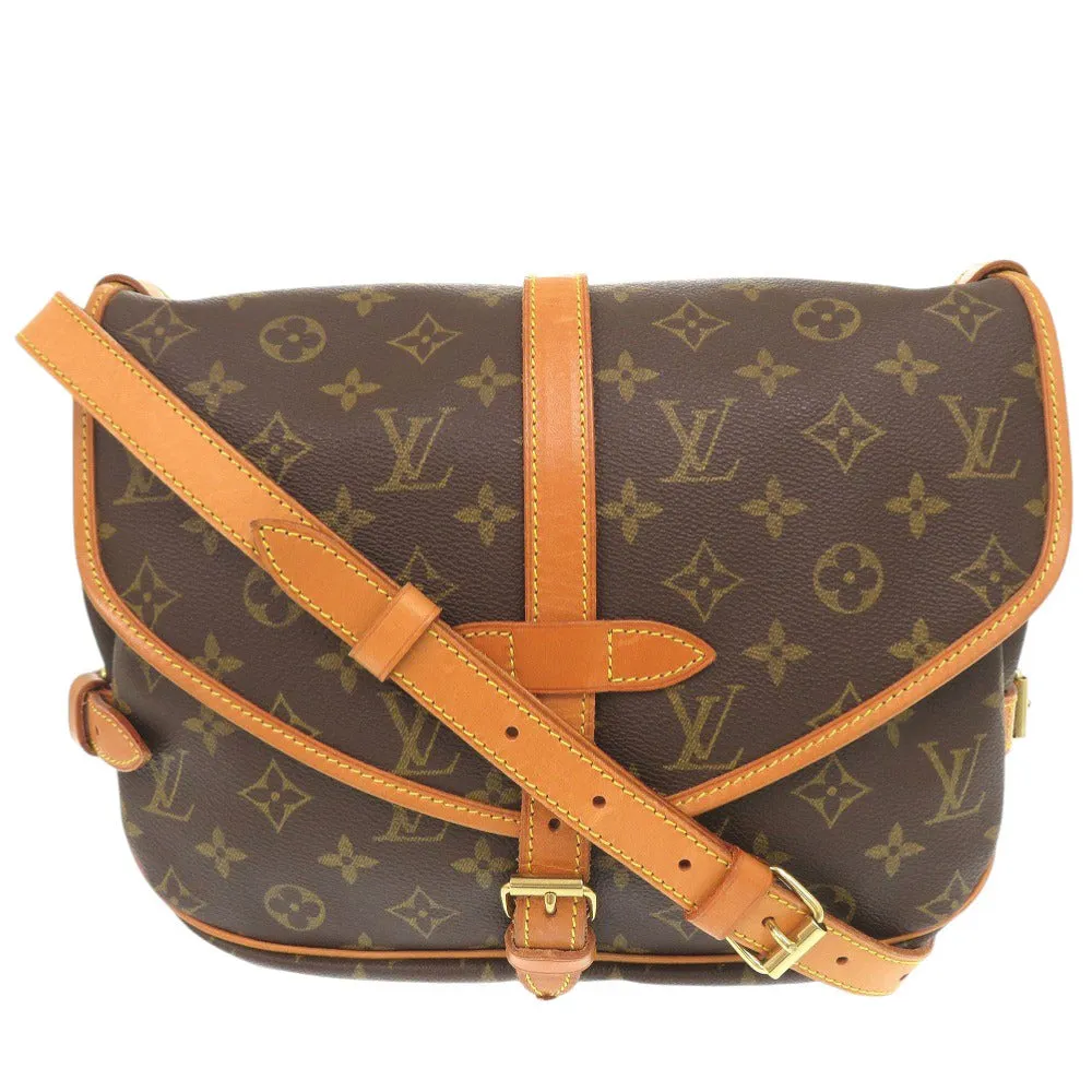 LOUIS VUITTON Shoulder Bag M42256 Monogram canvas Brown Monogram Saumur 30 Women Used