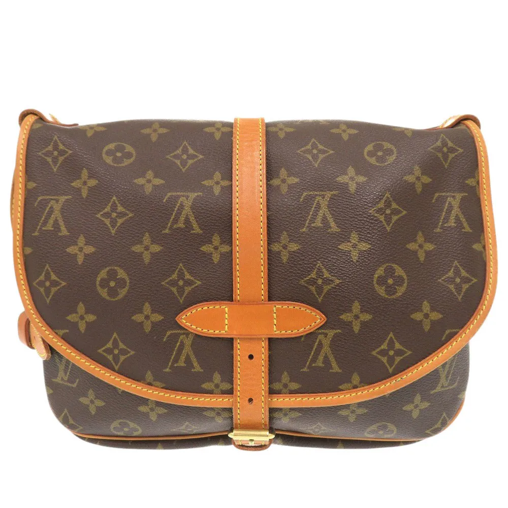 LOUIS VUITTON Shoulder Bag M42256 Monogram canvas Brown Monogram Saumur 30 Women Used