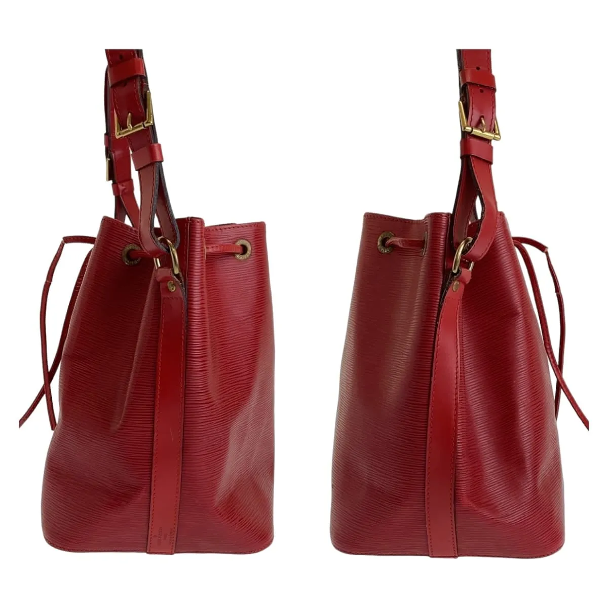 LOUIS VUITTON Shoulder Bag M44107 Epi Leather Red Gold Metal Epi Petit Noe