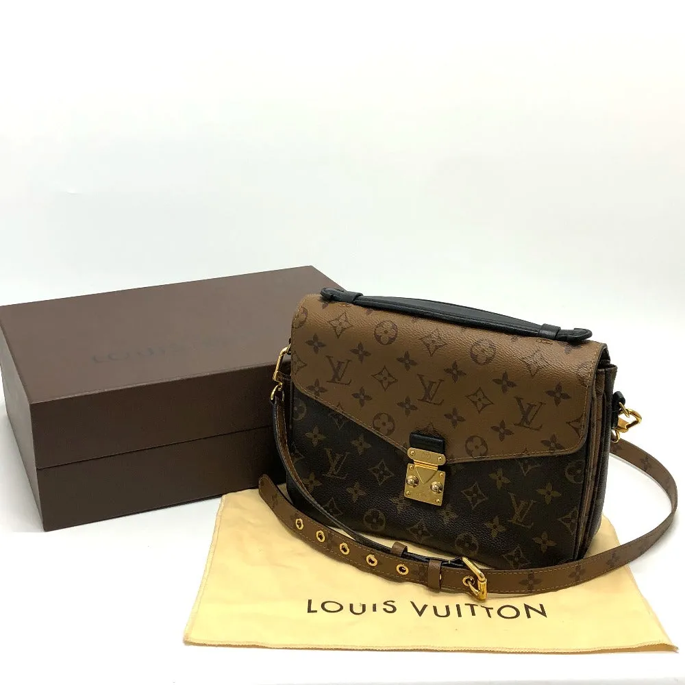 LOUIS VUITTON Shoulder Bag M44876 Monogram reverse canvas Brown Monogram reverse Pochette Metis MM Women Used