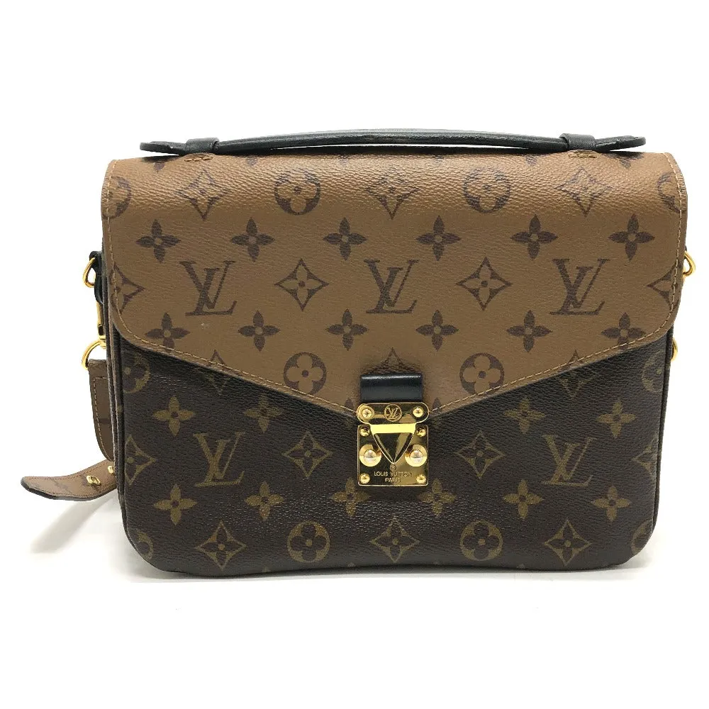 LOUIS VUITTON Shoulder Bag M44876 Monogram reverse canvas Brown Monogram reverse Pochette Metis MM Women Used