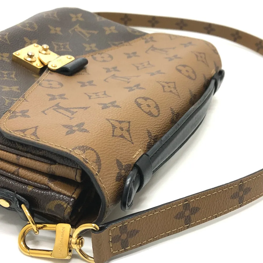 LOUIS VUITTON Shoulder Bag M44876 Monogram reverse canvas Brown Monogram reverse Pochette Metis MM Women Used
