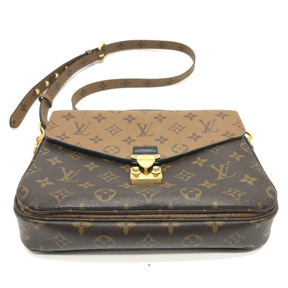 LOUIS VUITTON Shoulder Bag M44876 Monogram reverse canvas Brown Monogram reverse Pochette Metis MM Women Used