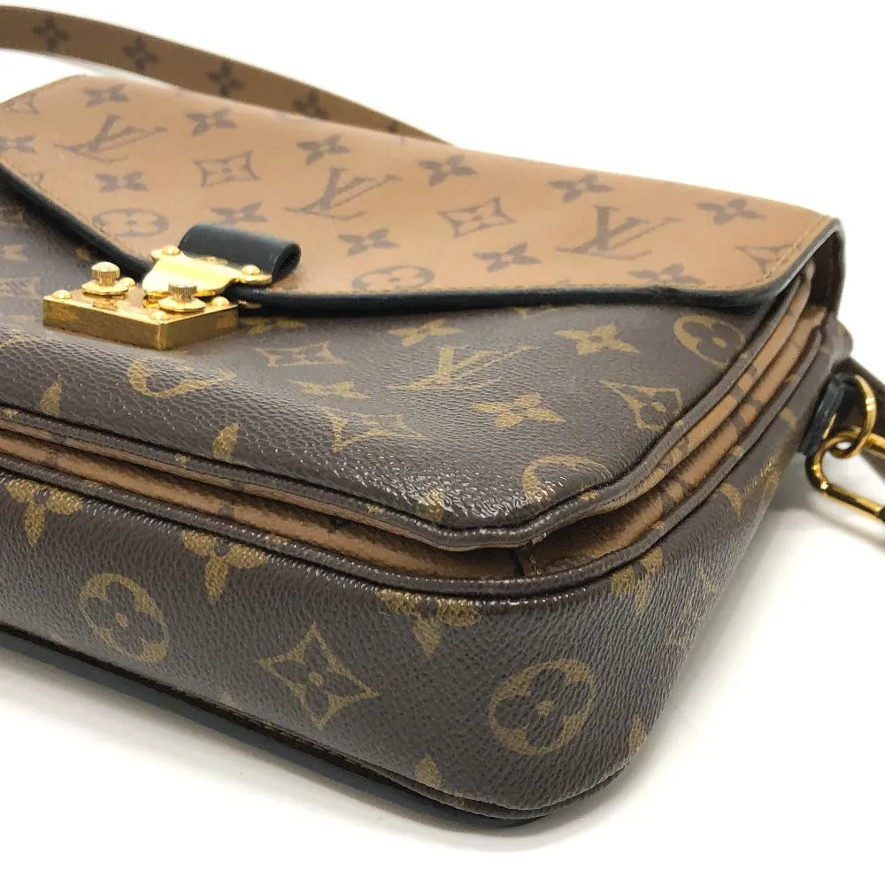 LOUIS VUITTON Shoulder Bag M44876 Monogram reverse canvas Brown Monogram reverse Pochette Metis MM Women Used