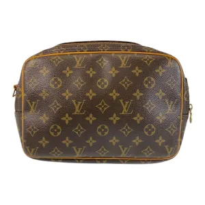LOUIS VUITTON Shoulder Bag M45254 PVC Brown Gold Metal Shoulder Bag Messenger bag Monogram Reporter PM Women Used