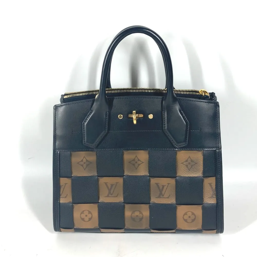 LOUIS VUITTON Shoulder Bag M53252 leather Brown Monogram reverse City Steamer PM
