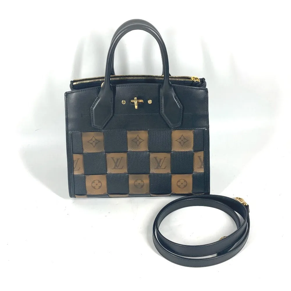 LOUIS VUITTON Shoulder Bag M53252 leather Brown Monogram reverse City Steamer PM