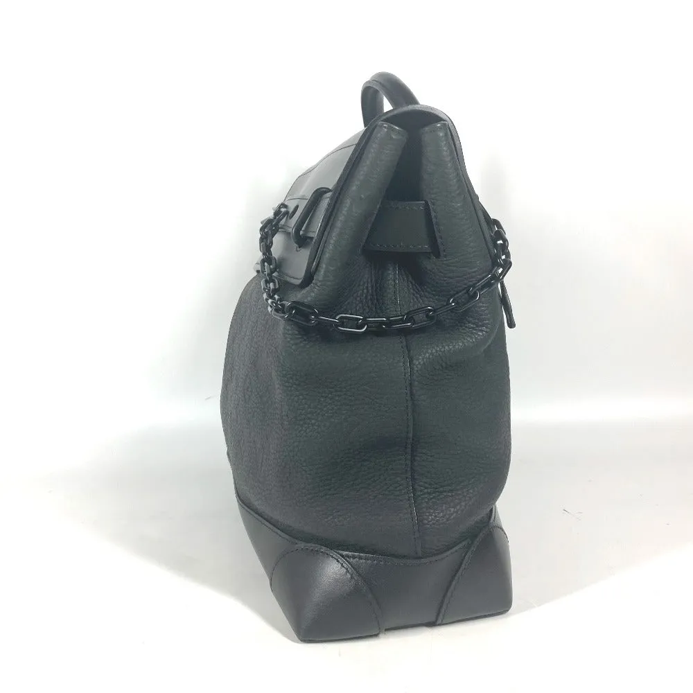 LOUIS VUITTON Shoulder Bag M55701 Taurillon Clemence Leather black Monogram Steamer PM