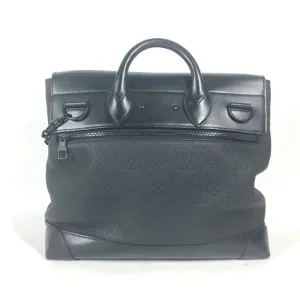 LOUIS VUITTON Shoulder Bag M55701 Taurillon Clemence Leather black Monogram Steamer PM