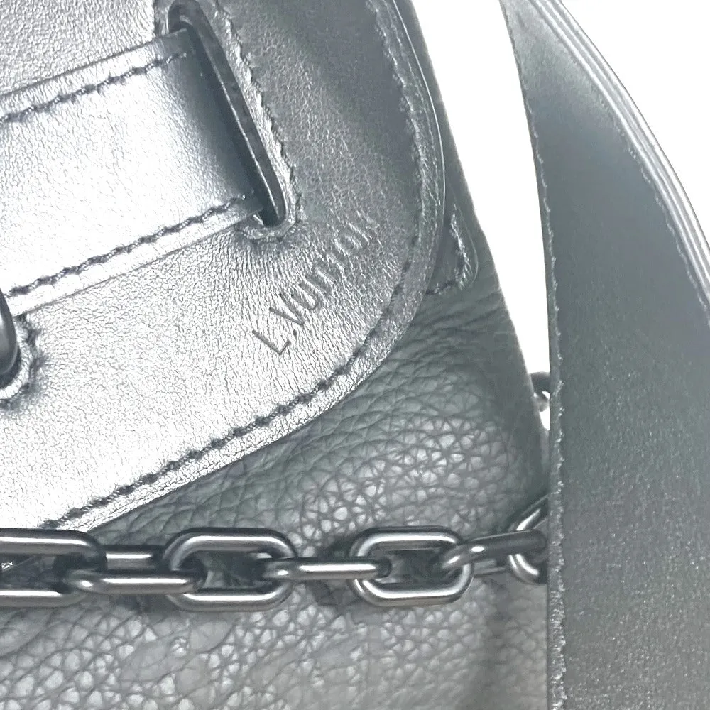 LOUIS VUITTON Shoulder Bag M55701 Taurillon Clemence Leather black Monogram Steamer PM