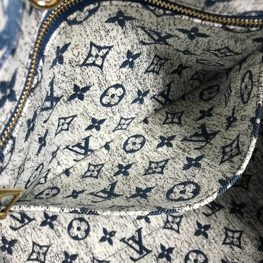 LOUIS VUITTON Shoulder Bag M59608 Monogram denim canvas, leather blue Monogram Denim Jacquard On the Go MM