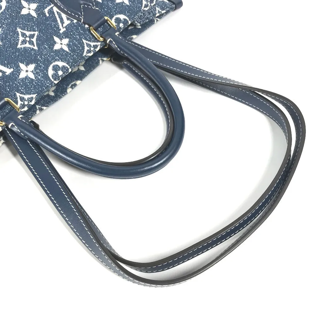 LOUIS VUITTON Shoulder Bag M59608 Monogram denim canvas, leather blue Monogram Denim Jacquard On the Go MM