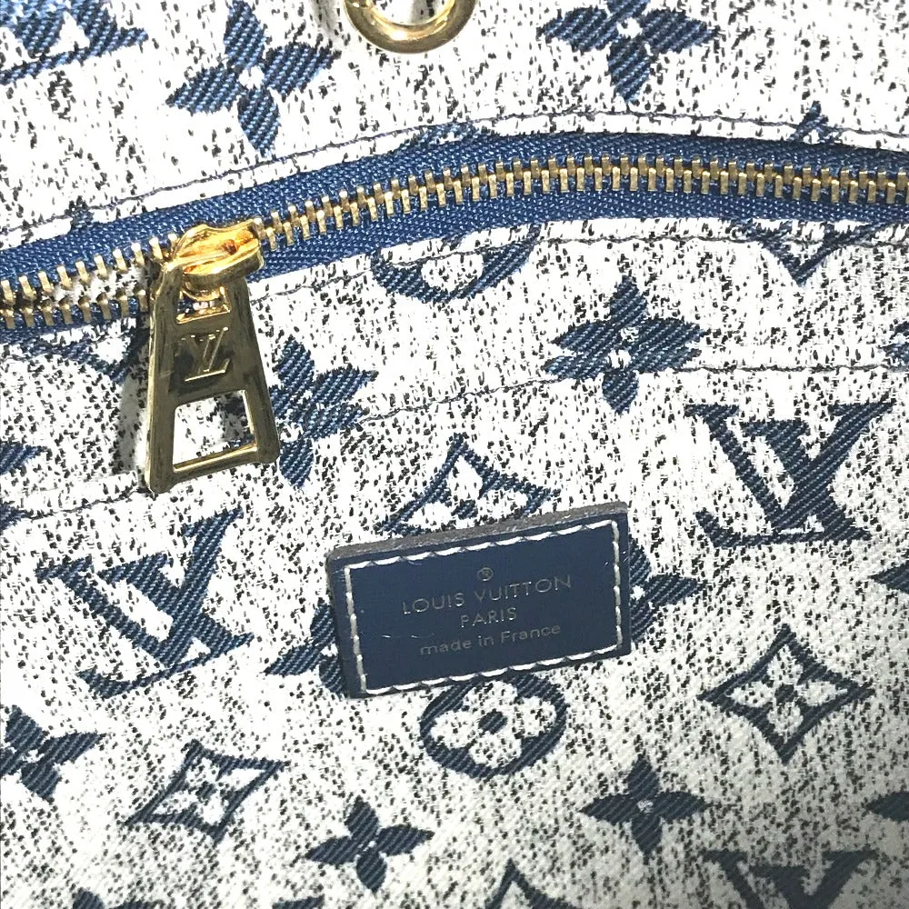 LOUIS VUITTON Shoulder Bag M59608 Monogram denim canvas, leather blue Monogram Denim Jacquard On the Go MM