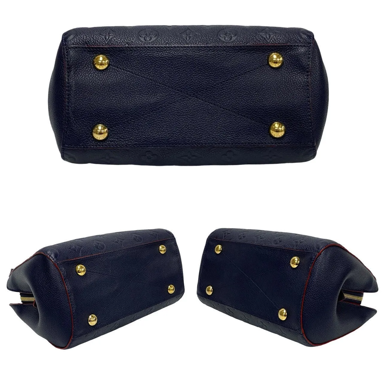 LOUIS VUITTON Shoulder Bag Monogram Ann Platt Navy Monogram Unplant Montaigne BB Women Used