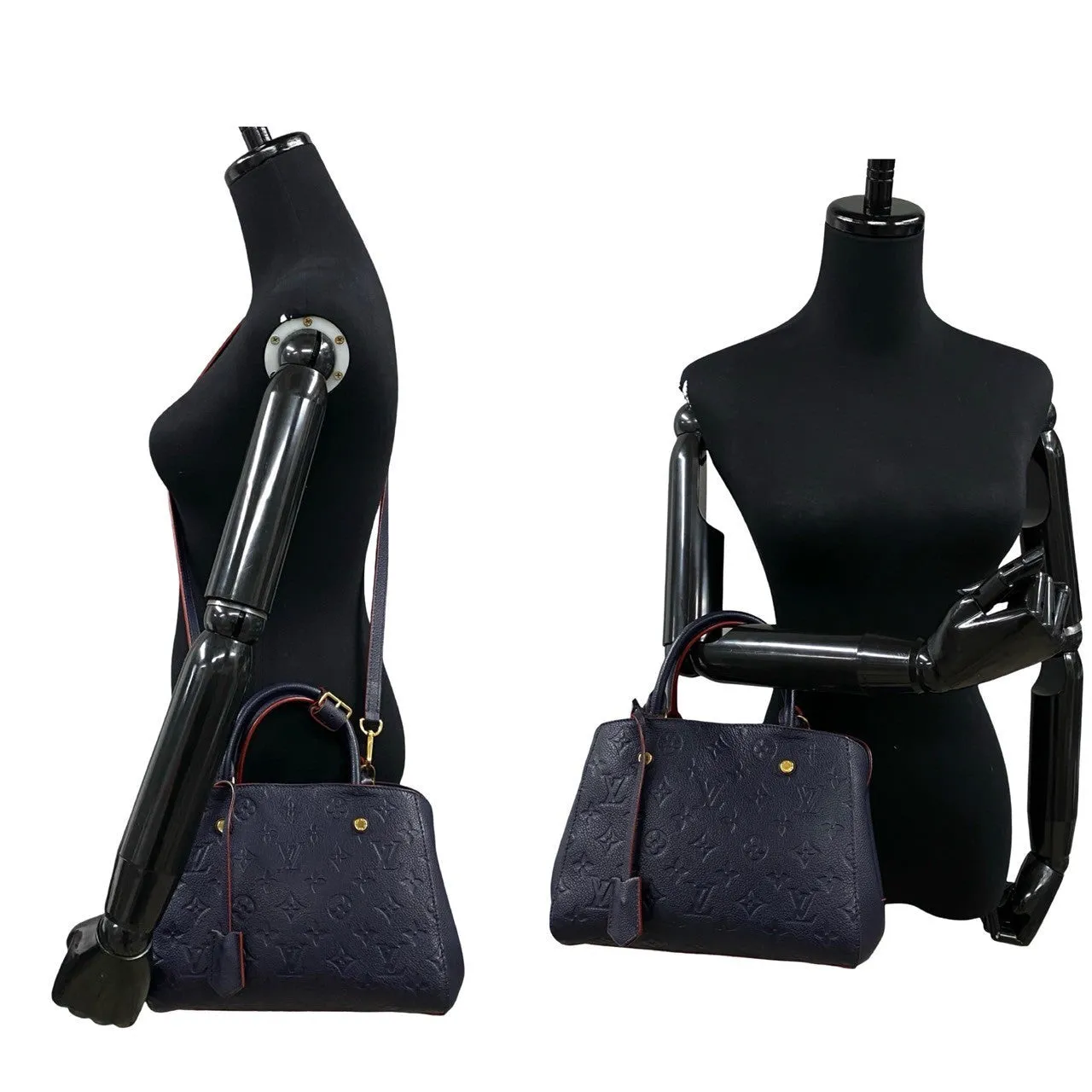 LOUIS VUITTON Shoulder Bag Monogram Ann Platt Navy Monogram Unplant Montaigne BB Women Used