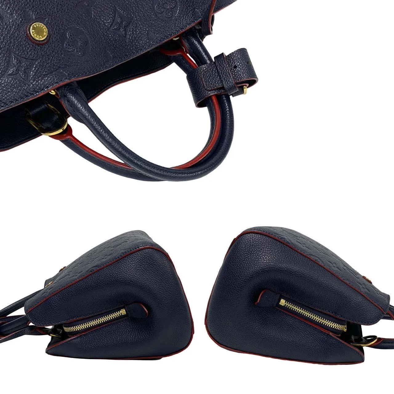 LOUIS VUITTON Shoulder Bag Monogram Ann Platt Navy Monogram Unplant Montaigne BB Women Used