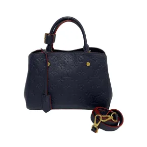 LOUIS VUITTON Shoulder Bag Monogram Ann Platt Navy Monogram Unplant Montaigne BB Women Used