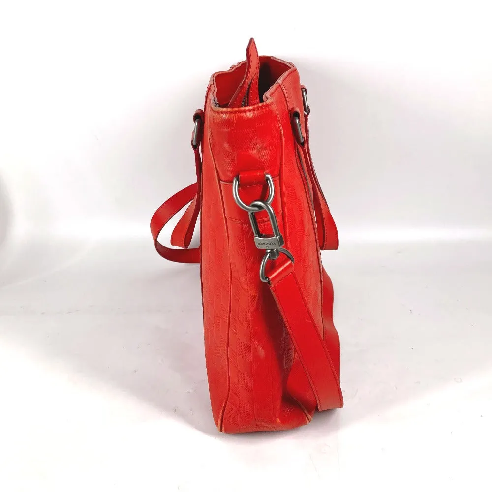 LOUIS VUITTON Shoulder Bag N41268 Damier Anfini Leather Orange type Damier Anfini Tadao PM