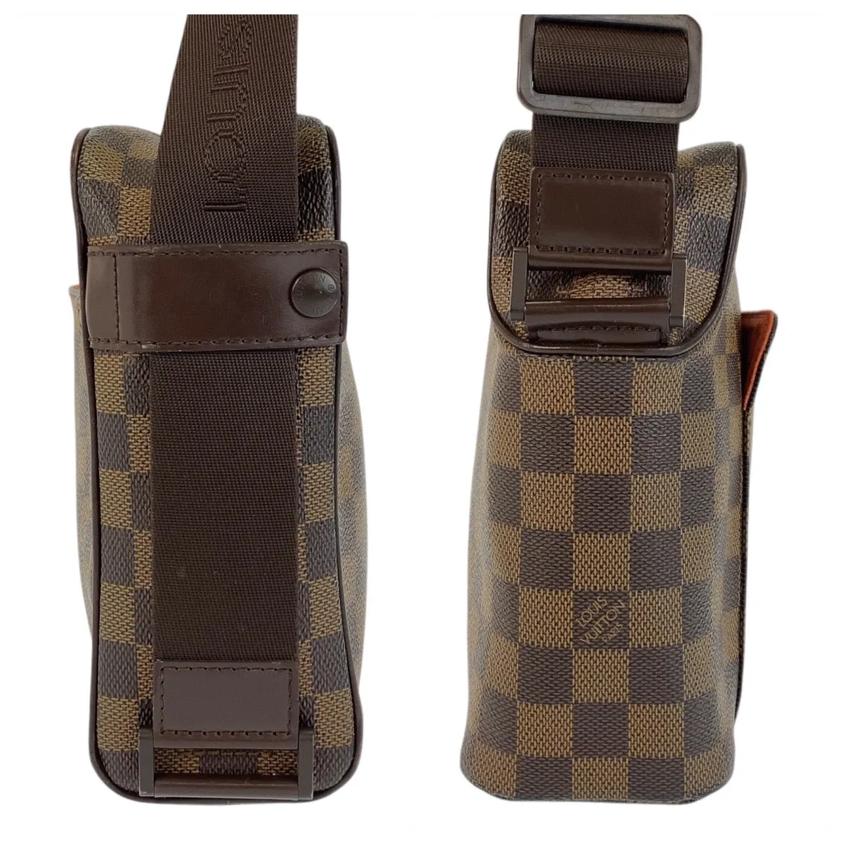 LOUIS VUITTON Shoulder Bag N41442 PVC Brown Gold Metal Shoulder Bag pochette Damier Olaf Women Used