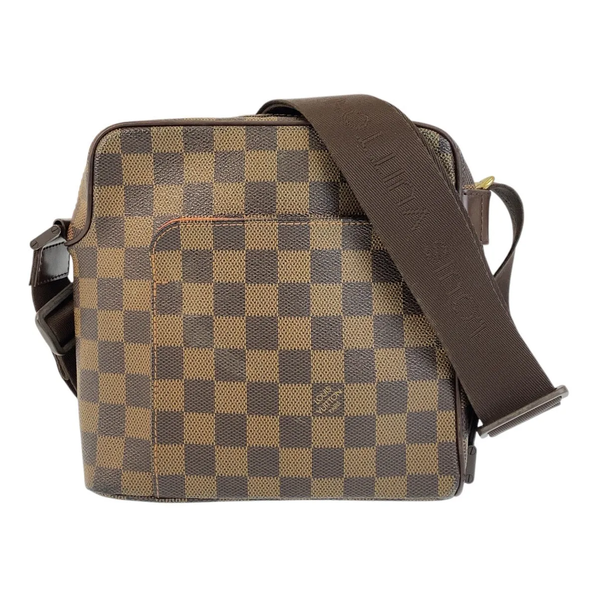 LOUIS VUITTON Shoulder Bag N41442 PVC Brown Gold Metal Shoulder Bag pochette Damier Olaf Women Used