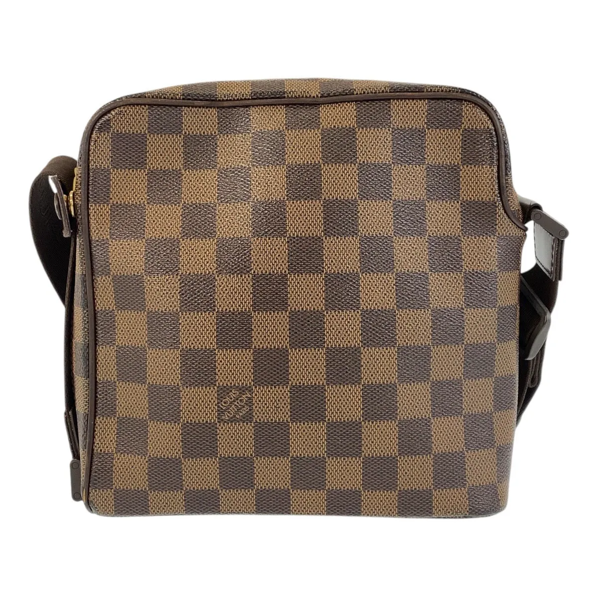 LOUIS VUITTON Shoulder Bag N41442 PVC Brown Gold Metal Shoulder Bag pochette Damier Olaf Women Used