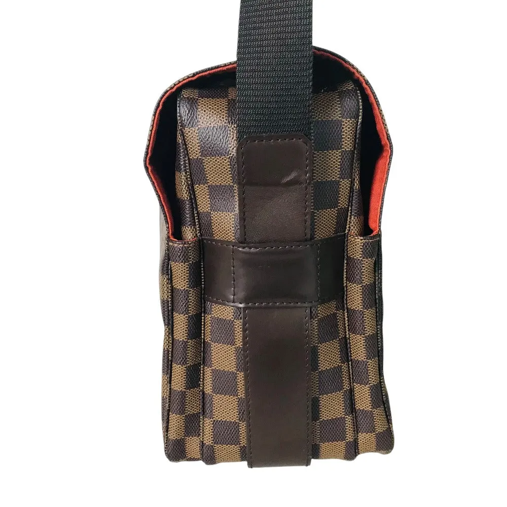 LOUIS VUITTON Shoulder Bag N45255 Damier canvas Brown Cross body Naviglio
