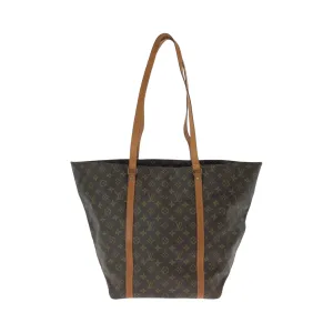 LOUIS VUITTON Tote Bag M51108 PVC Brown Gold Metal Tote Bag Shoulder Bag Monogram Sac shopping Women Used