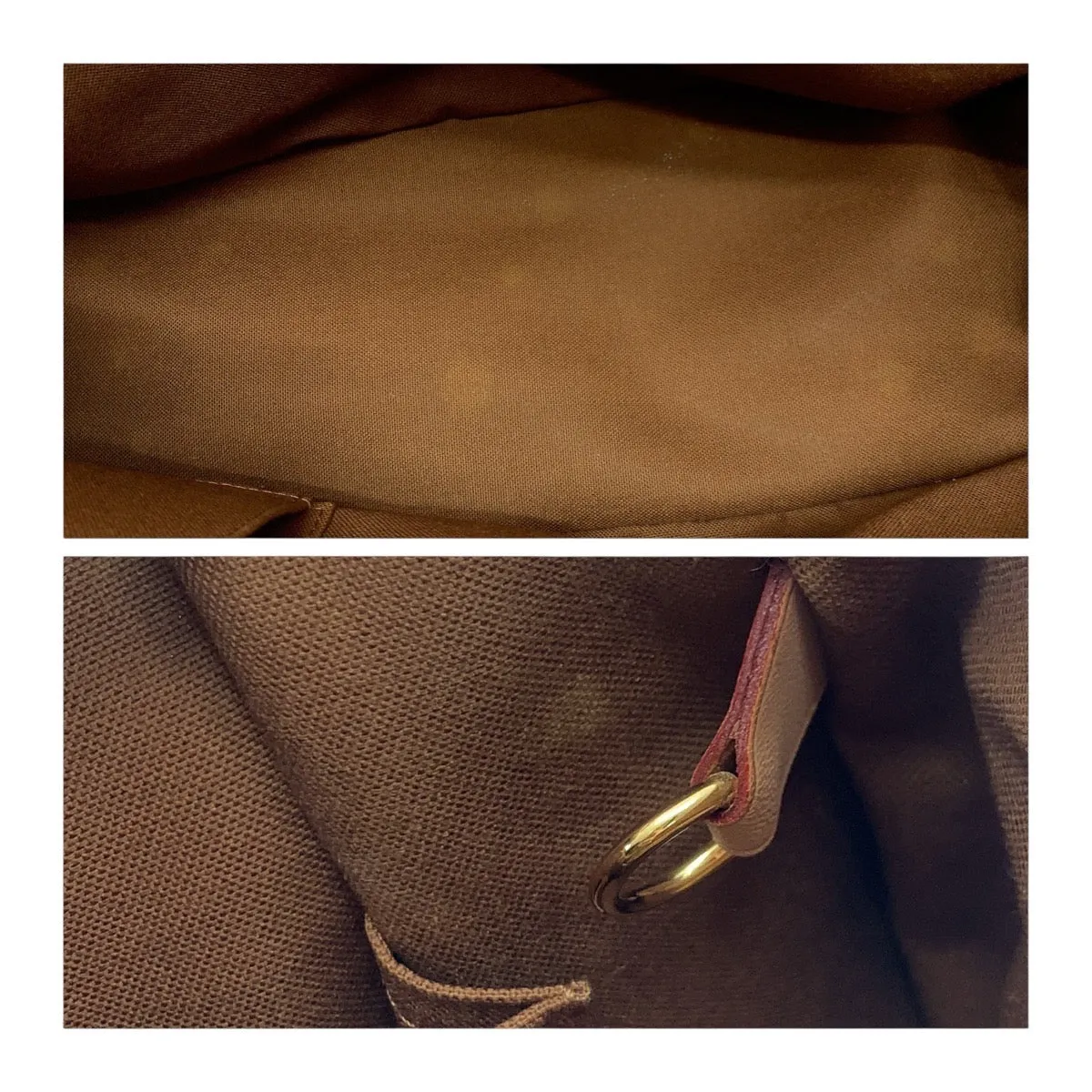 LOUIS VUITTON Tote Bag M51154 PVC Brown Gold Metal Tote Bag Shoulder Bag Monogram Batignolles Horizontal Women Used