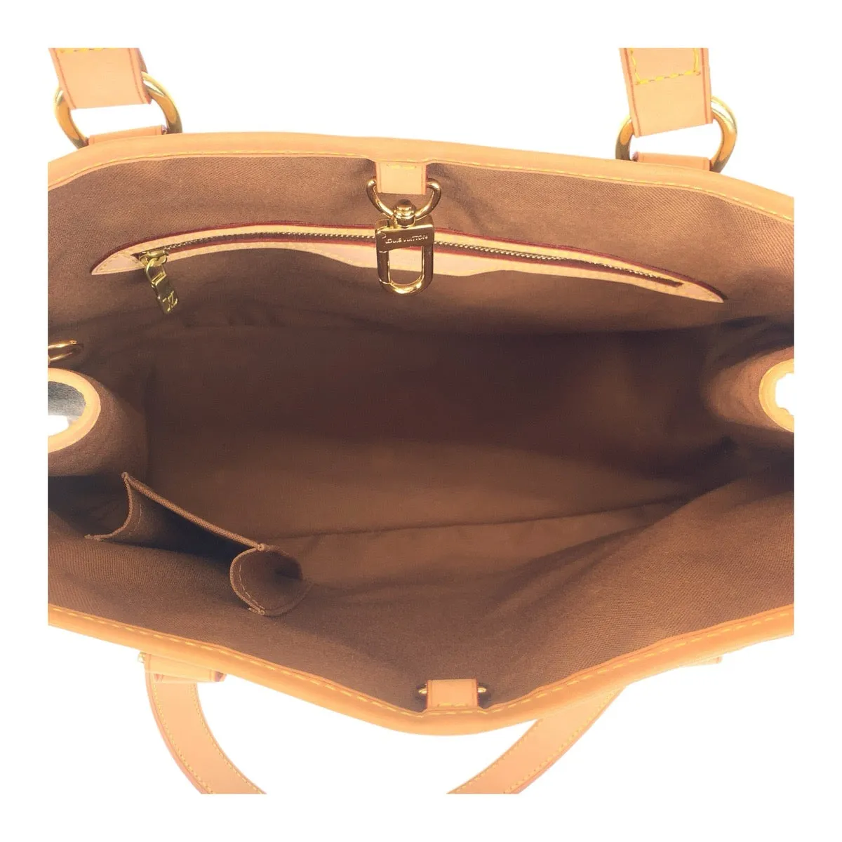 LOUIS VUITTON Tote Bag M51154 PVC Brown Gold Metal Tote Bag Shoulder Bag Monogram Batignolles Horizontal Women Used