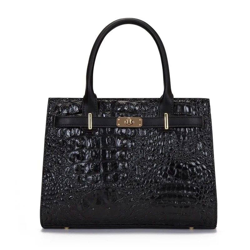 Luxury Crocodile Pattern Handbag
