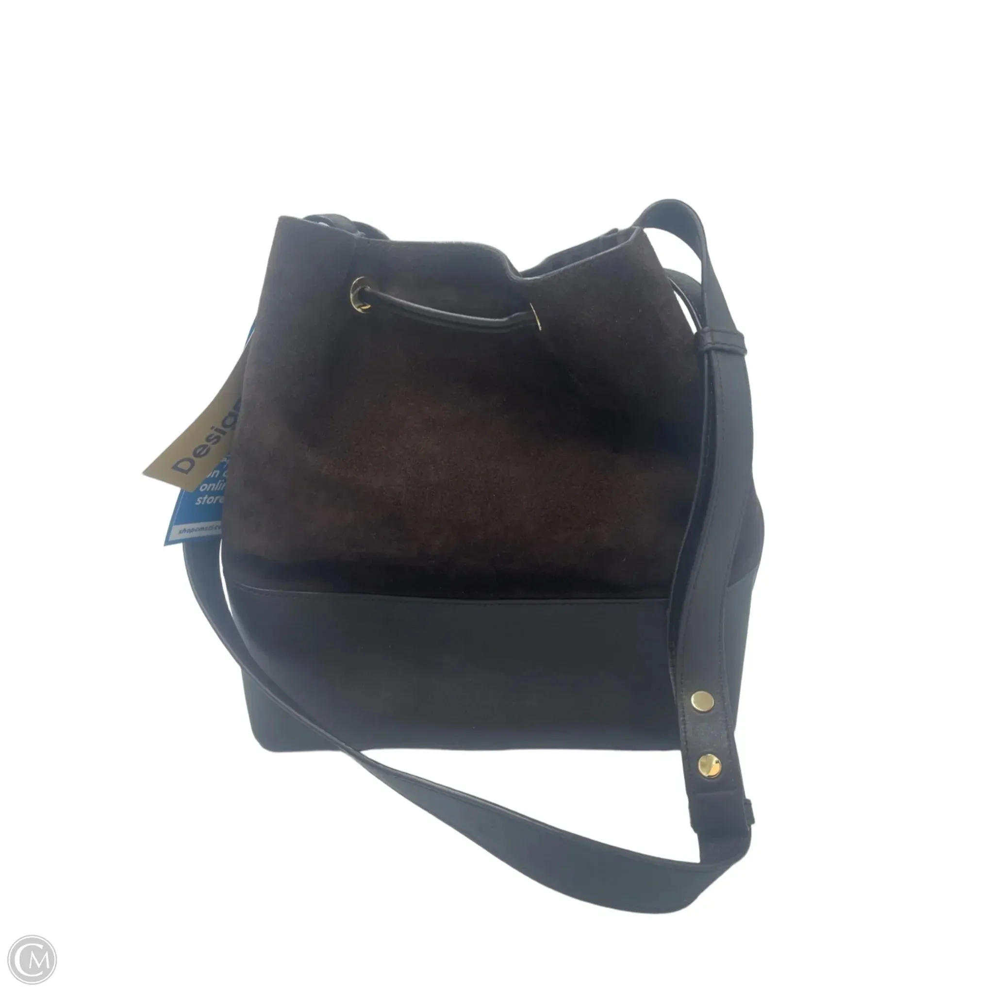 Michael Kors Cary Suede Designer Leather Bucket Bag