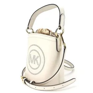 MICHAEL KORS Shoulder Bag 35T1GUWC5I Leather, Canvas white Women Used