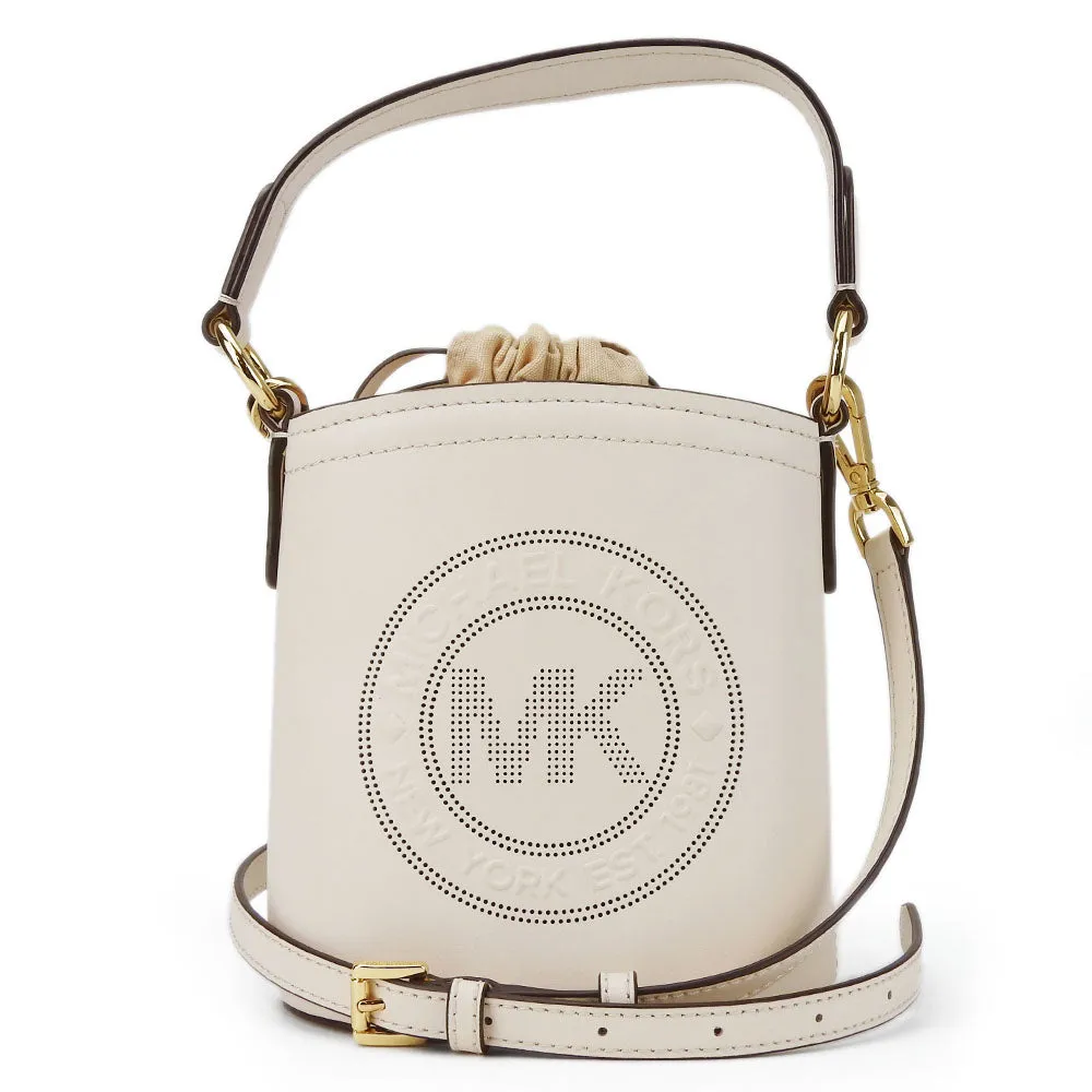 MICHAEL KORS Shoulder Bag 35T1GUWC5I Leather, Canvas white Women Used