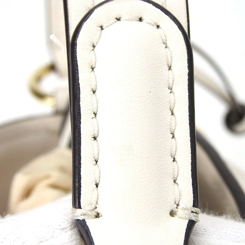 MICHAEL KORS Shoulder Bag 35T1GUWC5I Leather, Canvas white Women Used