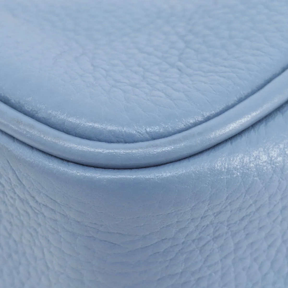 MICHAEL KORS Shoulder Bag leather blue logo Women Used