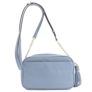 MICHAEL KORS Shoulder Bag leather blue logo Women Used