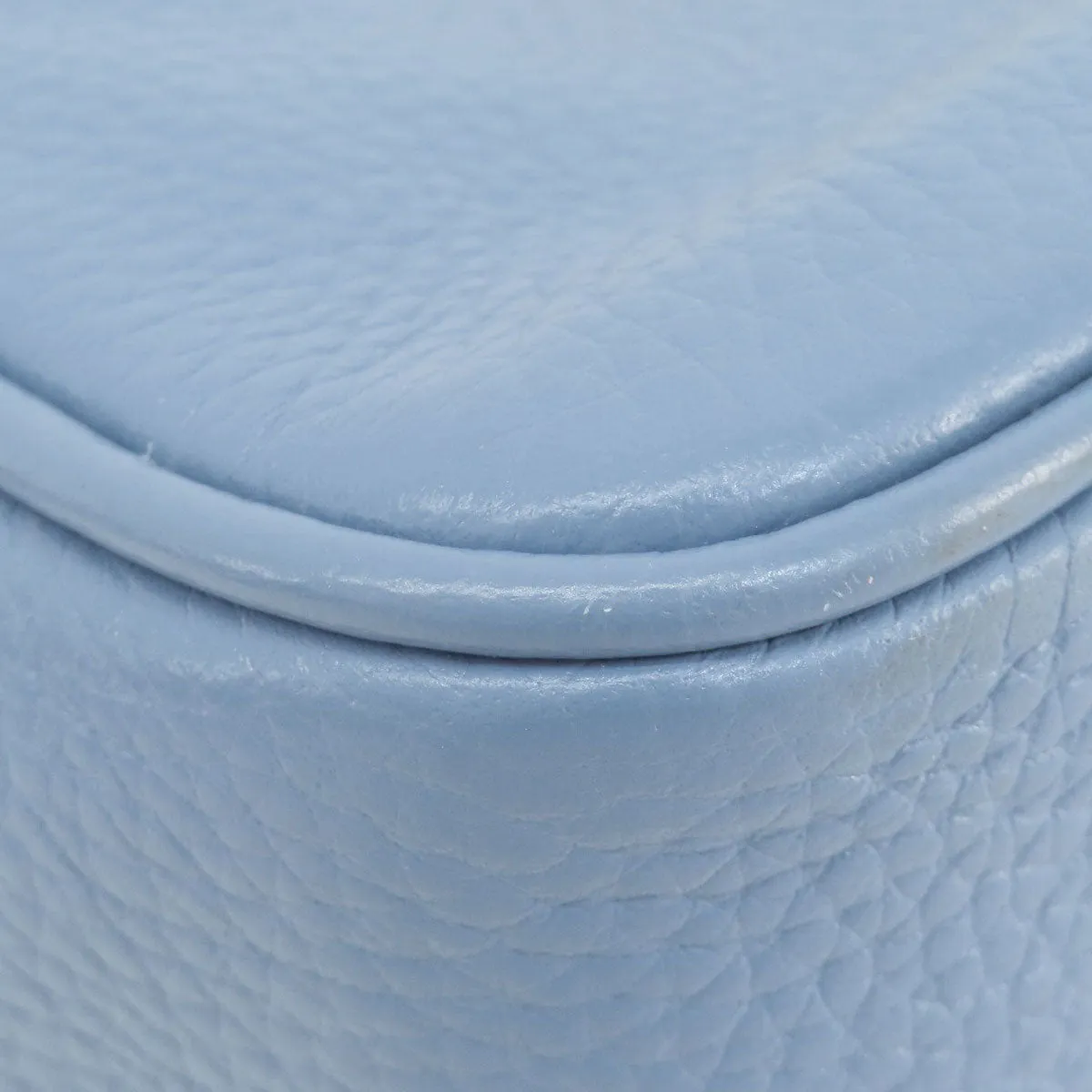 MICHAEL KORS Shoulder Bag leather blue logo Women Used