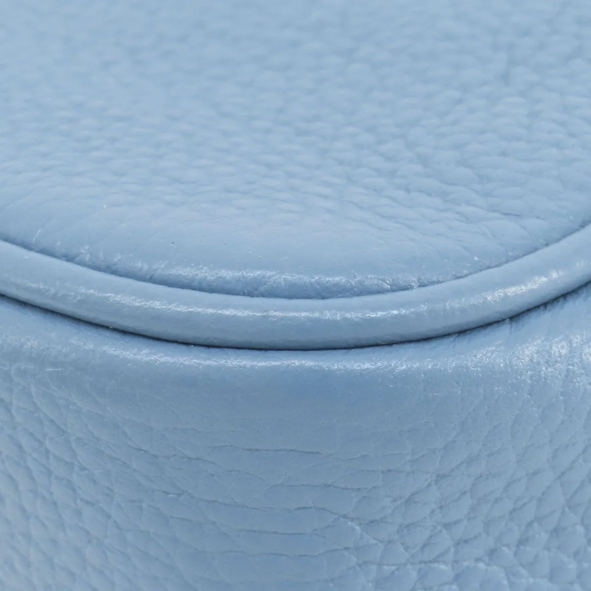 MICHAEL KORS Shoulder Bag leather blue logo Women Used