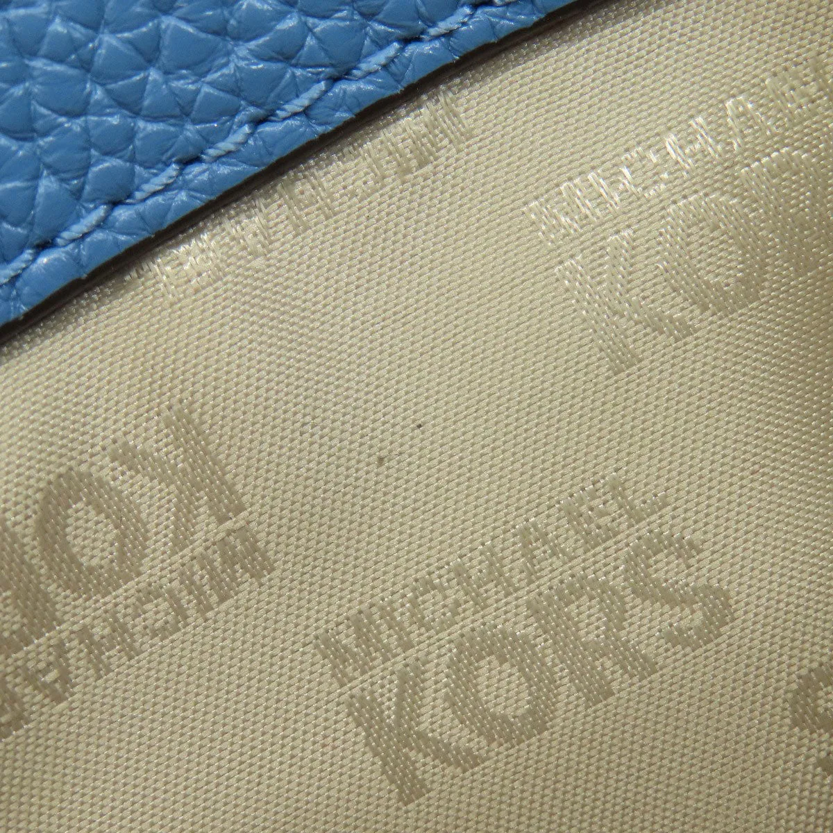 MICHAEL KORS Shoulder Bag leather blue logo Women Used