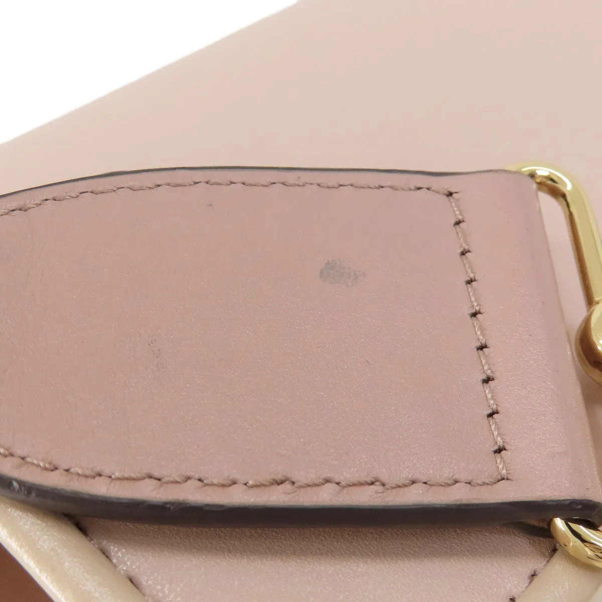 MICHAEL KORS Shoulder Bag leather pink logo Women Used