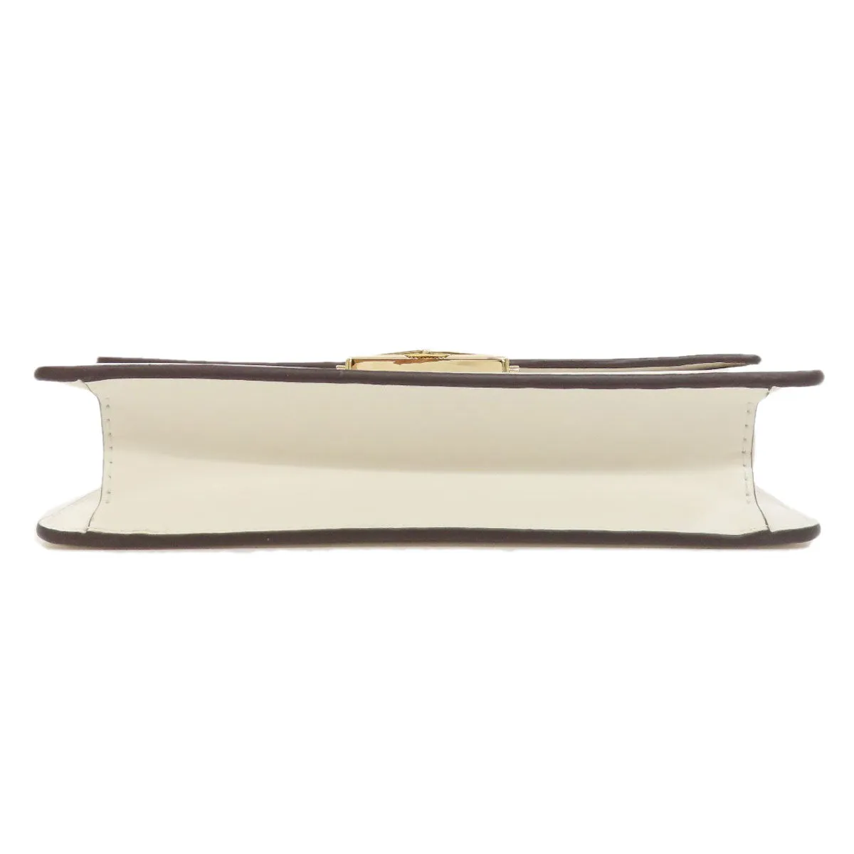 MICHAEL KORS Shoulder Bag leather white logo Women Used