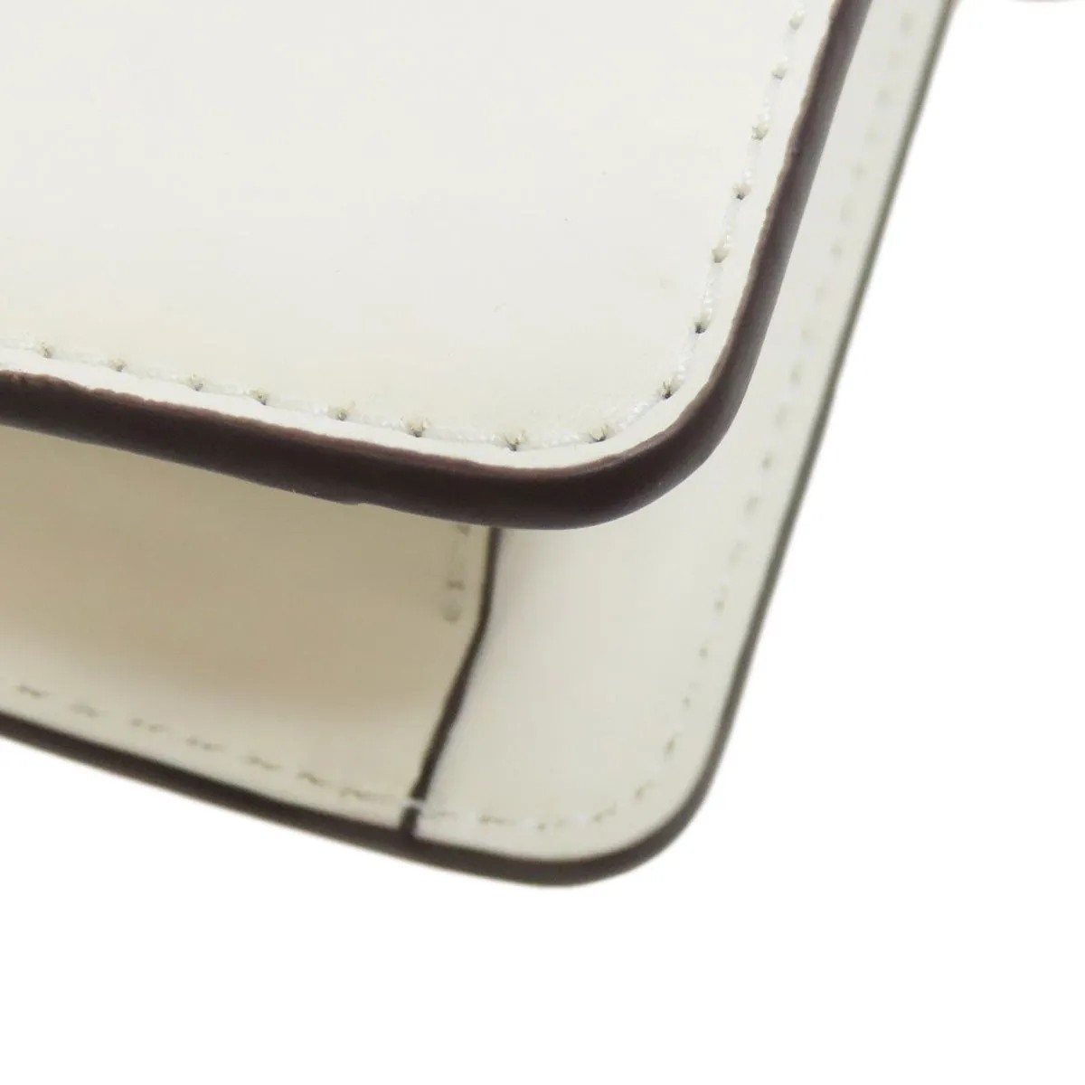 MICHAEL KORS Shoulder Bag leather white logo Women Used