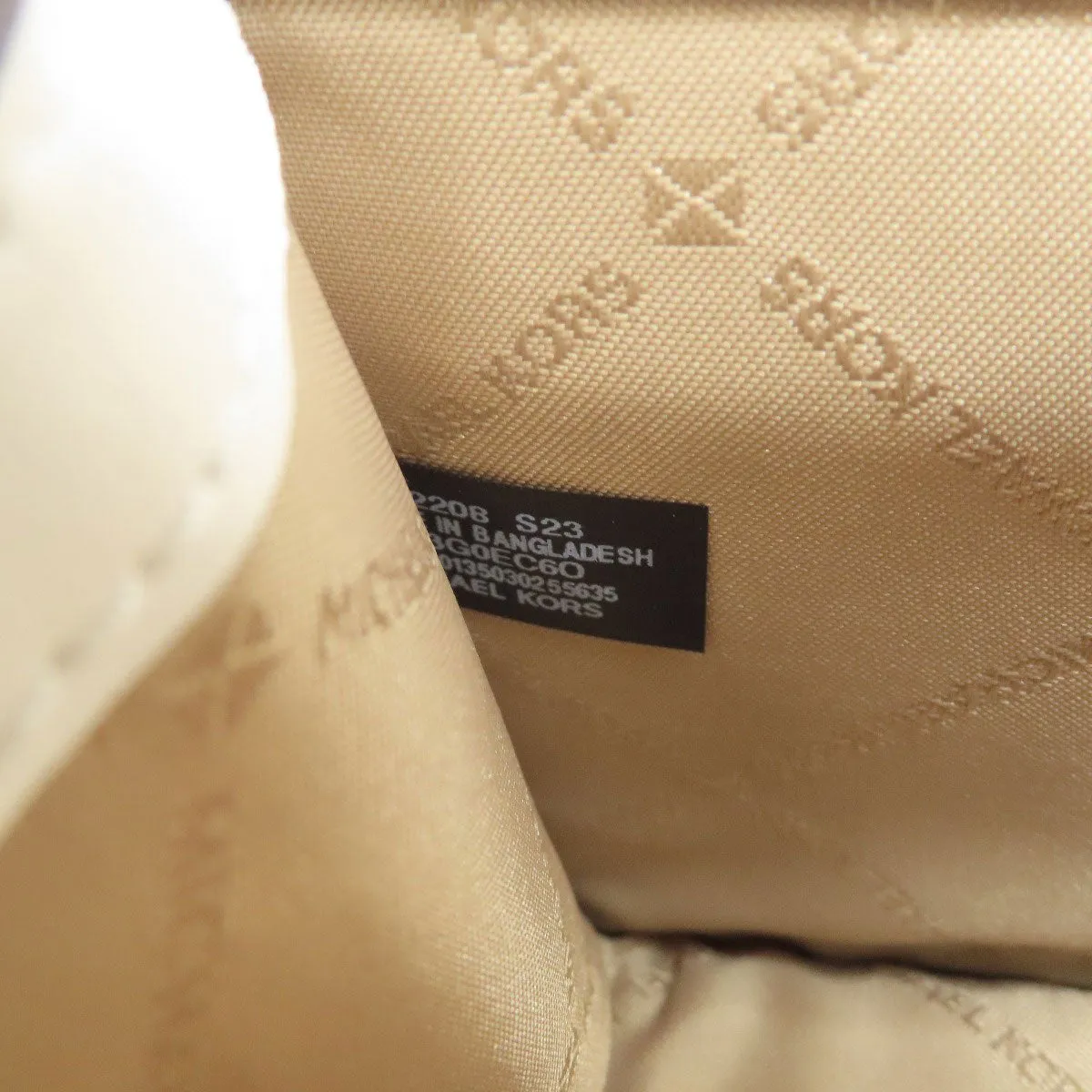 MICHAEL KORS Shoulder Bag leather white logo Women Used
