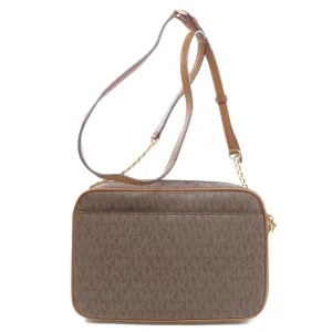 MICHAEL KORS Shoulder Bag PVC Brown MK signature Women Used