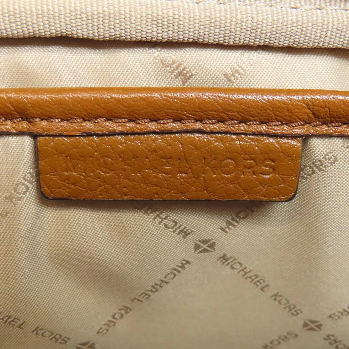 MICHAEL KORS Shoulder Bag PVC Brown MK signature Women Used