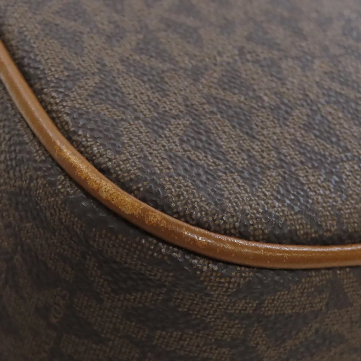 MICHAEL KORS Shoulder Bag PVC Brown MK signature Women Used