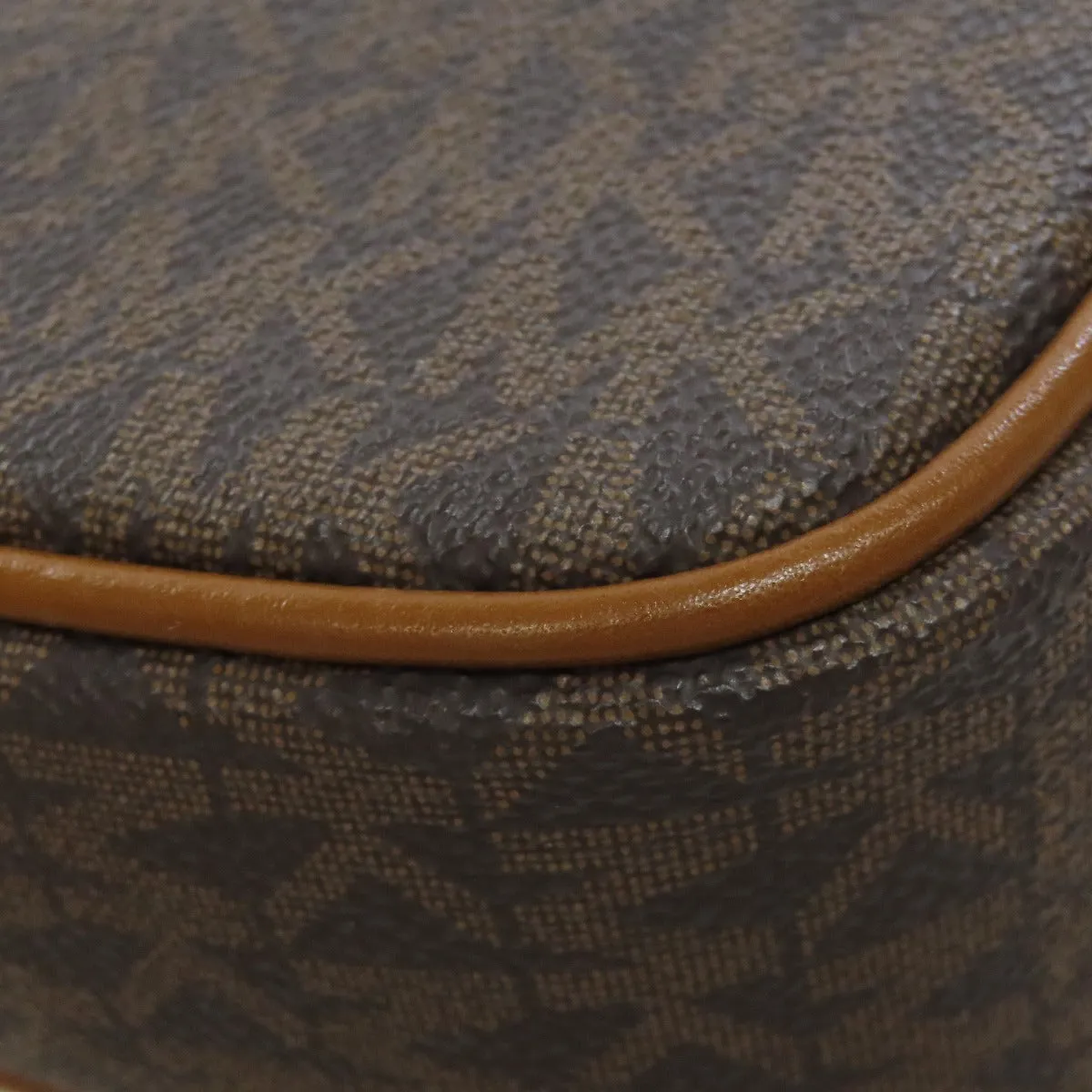 MICHAEL KORS Shoulder Bag PVC Brown MK signature Women Used