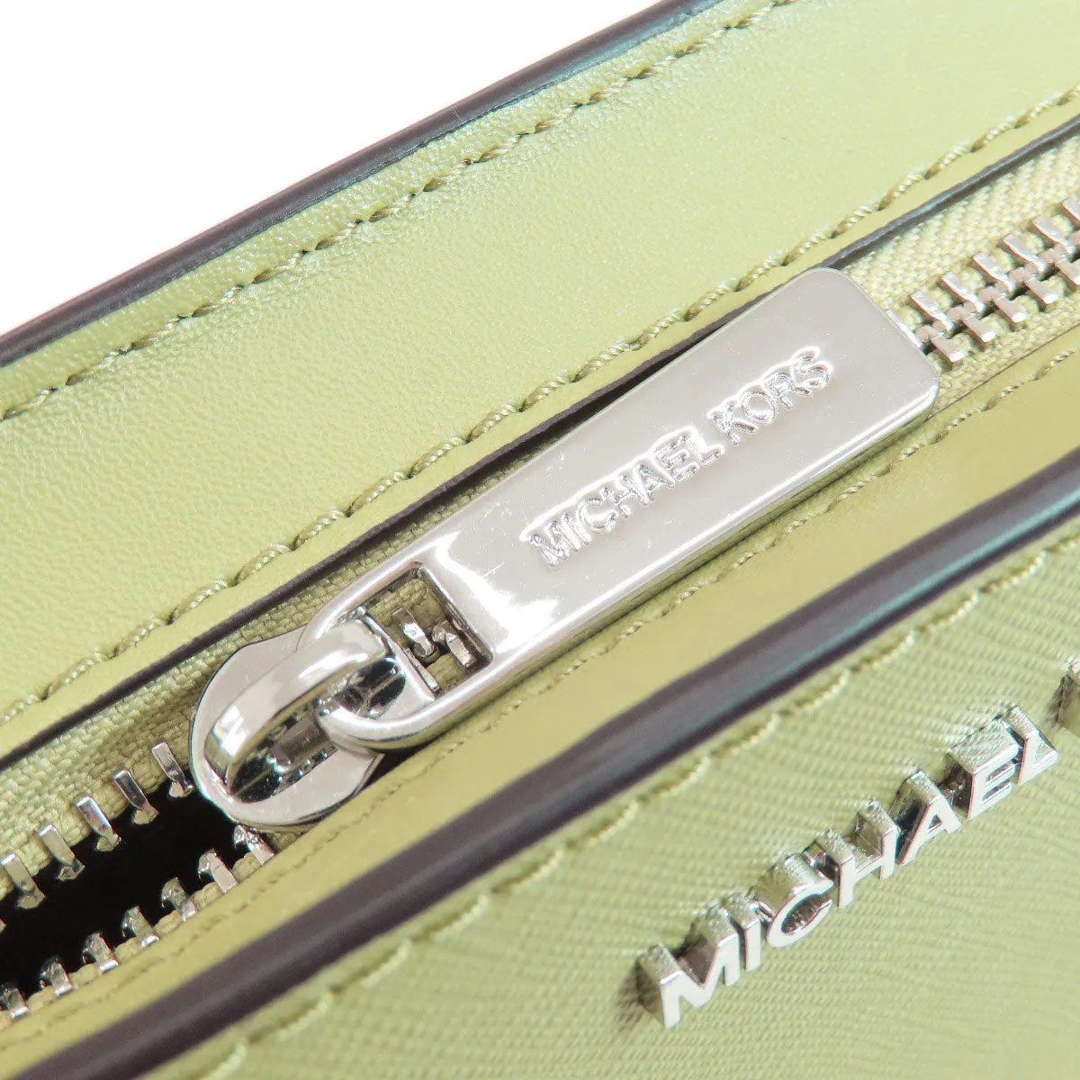 MICHAEL KORS Shoulder Bag PVC green logoMetal Long Shoulder Women Used