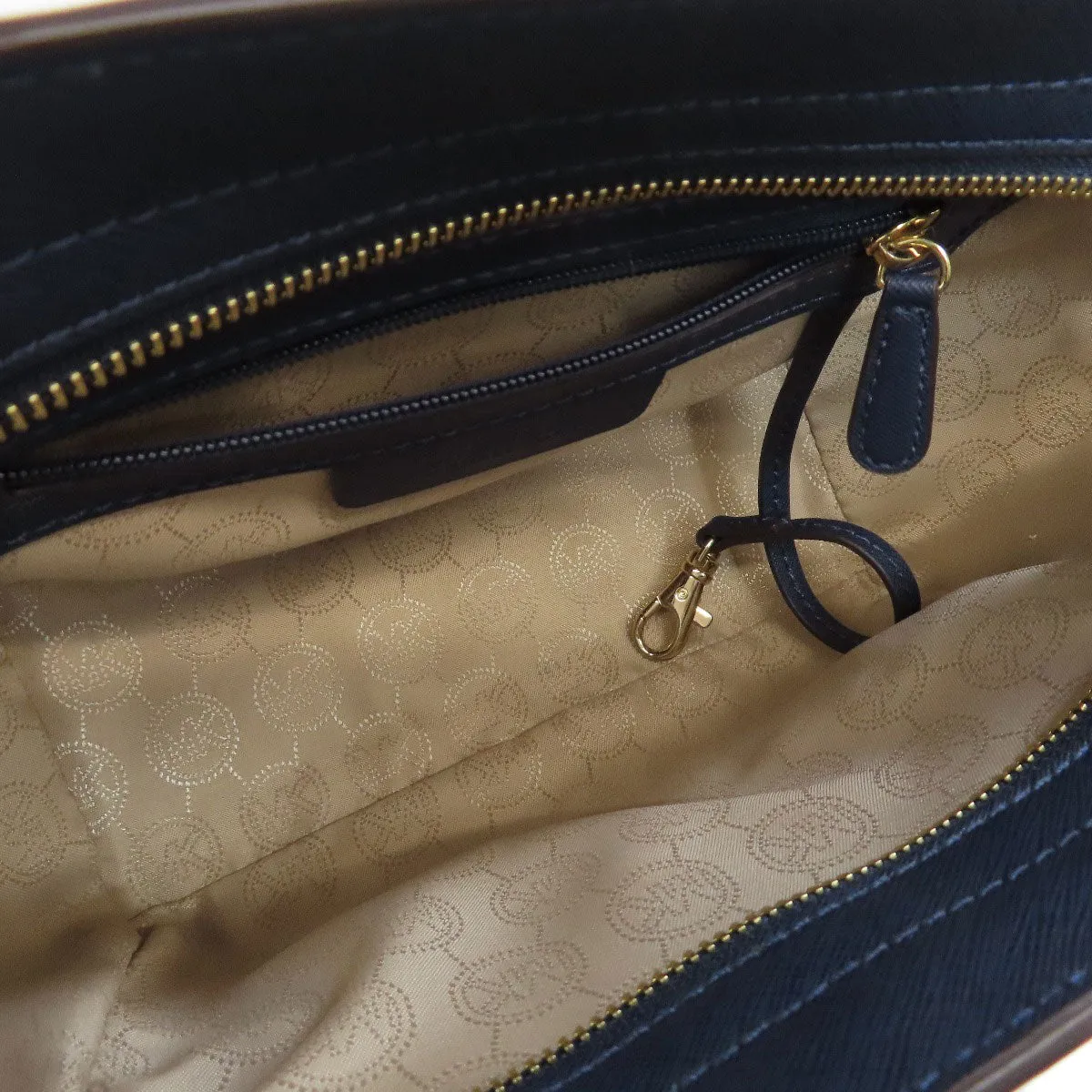 MICHAEL KORS Shoulder Bag PVC Navy Studs Women Used