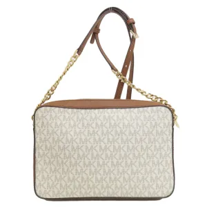 MICHAEL KORS Shoulder Bag PVC white MK signature Women Used